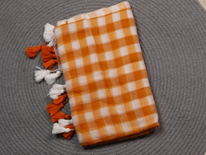 Mul Cotton Check Body Yellow and White