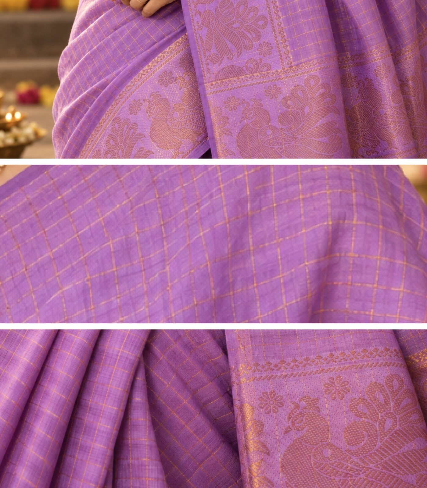Close-up of embroidery and handcrafted garment details