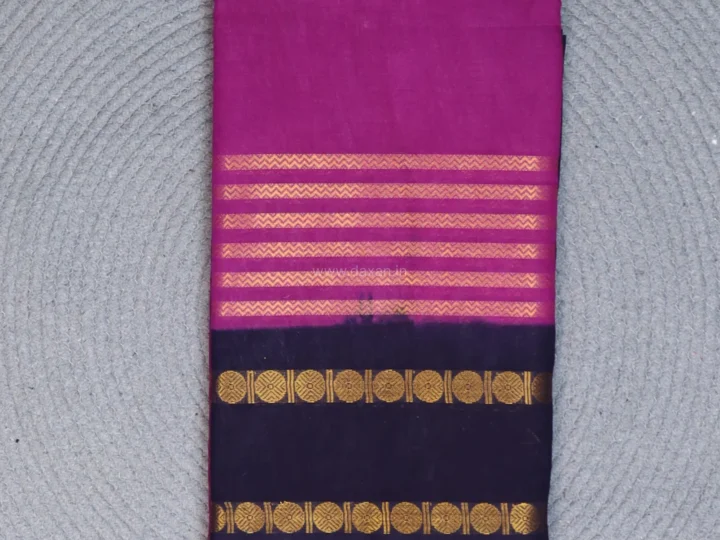 Magenta Haze Body with Elderberry Border and Gold Band Velthari Stripes