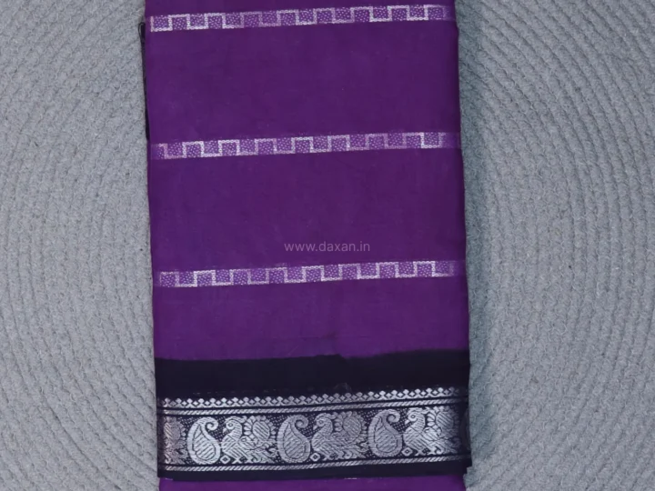 Imperial Purple Body with Elderberry Border and Silver Stepped Velthari Stripes