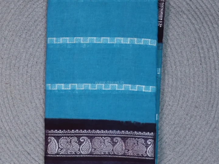 Air Force Blue Body with Elderberry Border and Silver Stepped Velthari Stripes