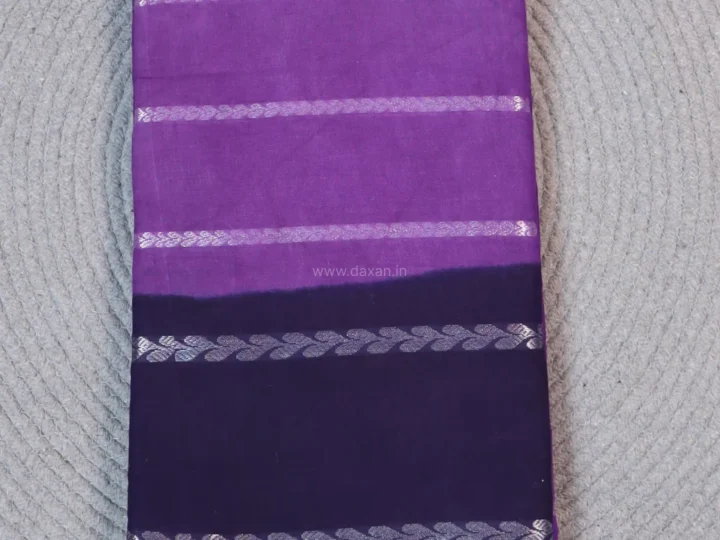 Royal Purple Body with Dark Purple Border and Leaf Chain SIlver Velthari Stripes