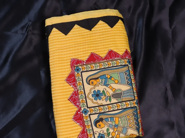 Premium Kota with Yellow Body Madhubani Patch Work